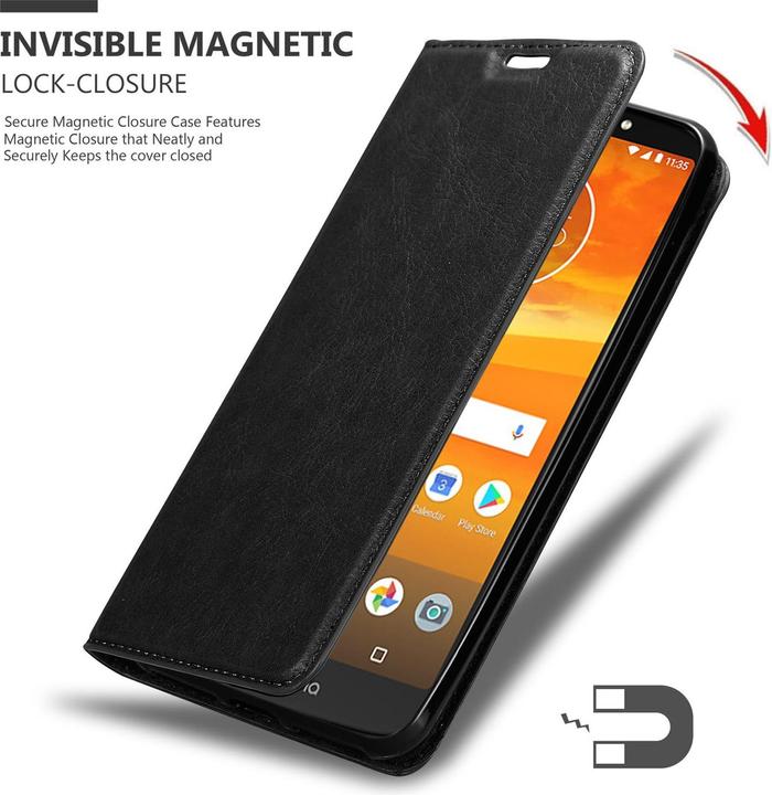 Productafbeelding Cadorabo Boek Onzichtbare Magneethoes (Motorola Moto E5 Plus)