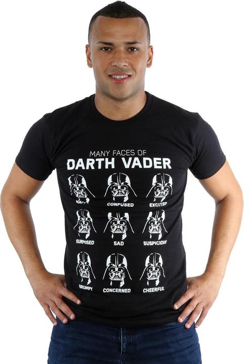 Image du produit Star Wars Mens Many Faces Of Darth Vader Cotton T-shirt (M)