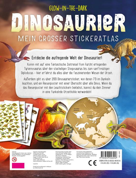 Produktbild Panini Glow-in-the-Dark Dinosaurier: Mein grosser Stickeratlas