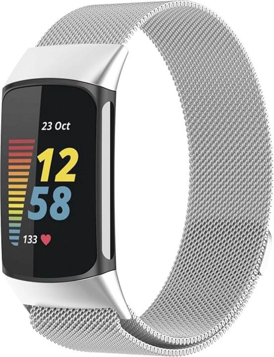 Image du produit Cover-Discount Fitbit Charge 6 - Bracelet magnétique de remplacement Milanese (Acier inoxydable)