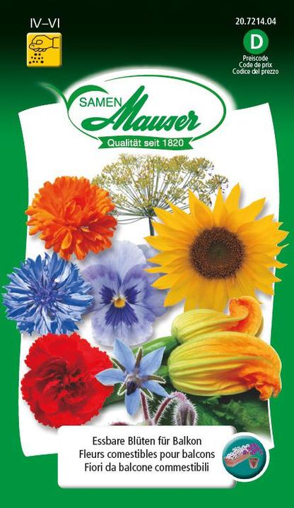 Produktbild Samen Mauser Essbare Blüten für Balkon (Pflanzensamen)