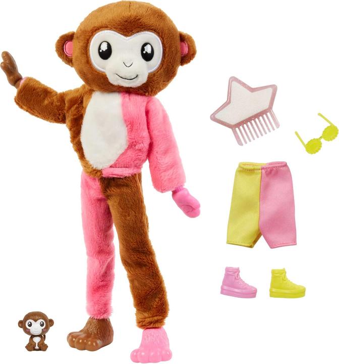 Actual product image Barbie Cutie Reveal in monkey costume with colour change