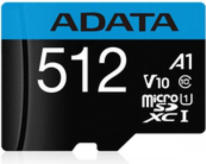 Actual product image Adata Premier 512GB microSDXC (UHS-I U1, Class 10, V10, A1) (512 GB, microSDXC, U1, UHS-I)