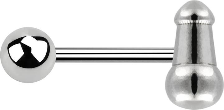 Image du produit Star Piercing Barbell silber mit Kugel und Penis (sans laiton, Acier chirurgical 316L)