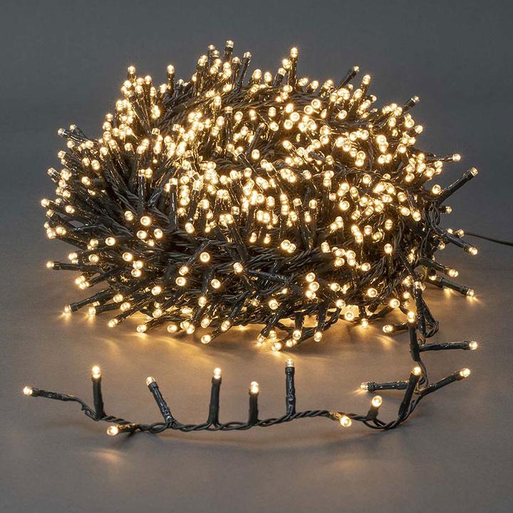 Actual product image Nedis Decorative lights | Compact cluster | 1200 LED's Warm white | 24 m | Light effects: 7 | Indoor (24 m)