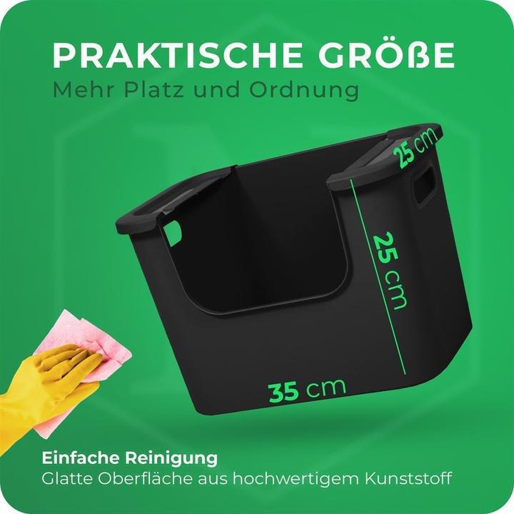 Produktbild Novaliv 6x Aufbewahrungsbox Bad Organizer Kleiderschrank Schubladen Ordnungssystem Schwarz Wohnmobil