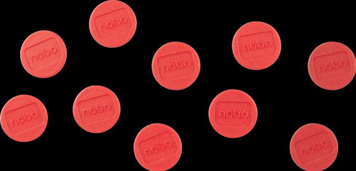 Image du produit Nobo Aimant rond 13mm 1915286 rouge 10 pièces (10 x)