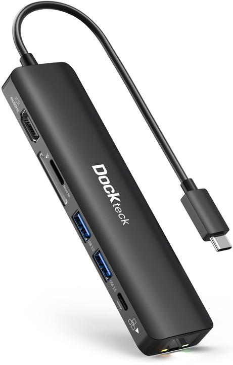 Actual product image Dockteck 7-in-1 (USB-C, 7 Ports)