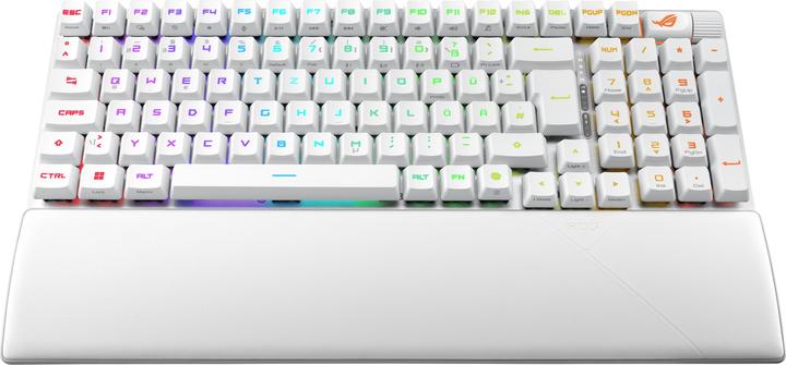 Produktbild ASUS Tastatur ROG Strix Scope II 96 RX Wireless WHT (DE, Kabellos, Kabelgebunden)