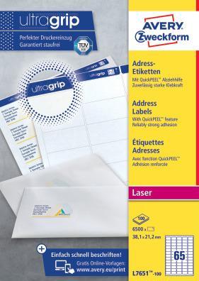Image du produit Avery Étiquettes d'adresse