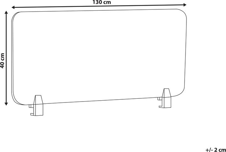 Produktbild Beliani Schreibtischtrennwand senfgelb 130 x 40 cm WALLY
