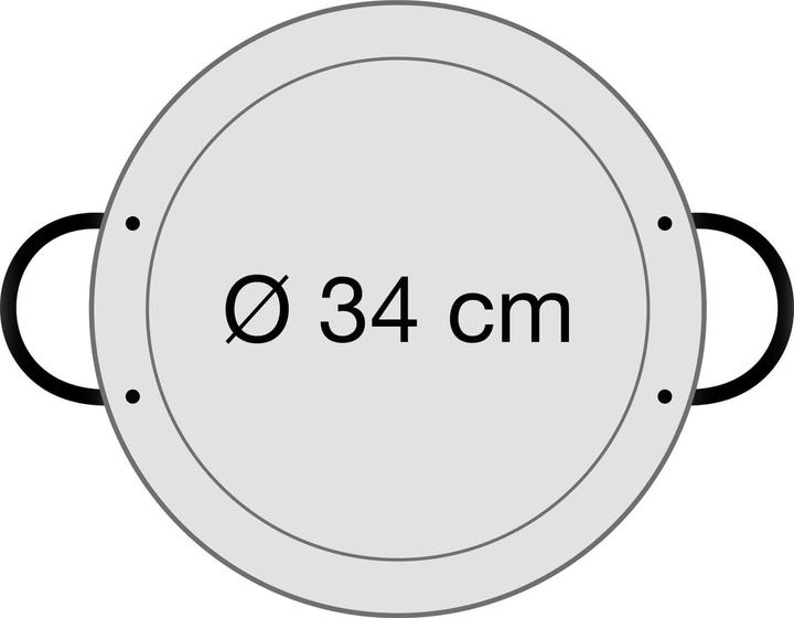 Actual product image All'Grill Paella pan polished steel Ø 34 cm (34 cm, Paella pan, Steel)