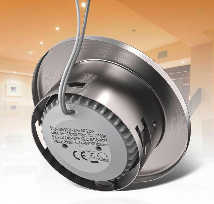 Image du produit B.K.Licht Kit d'éclairage LED encastré, nickel mat, 10xModule LED (400 lm)