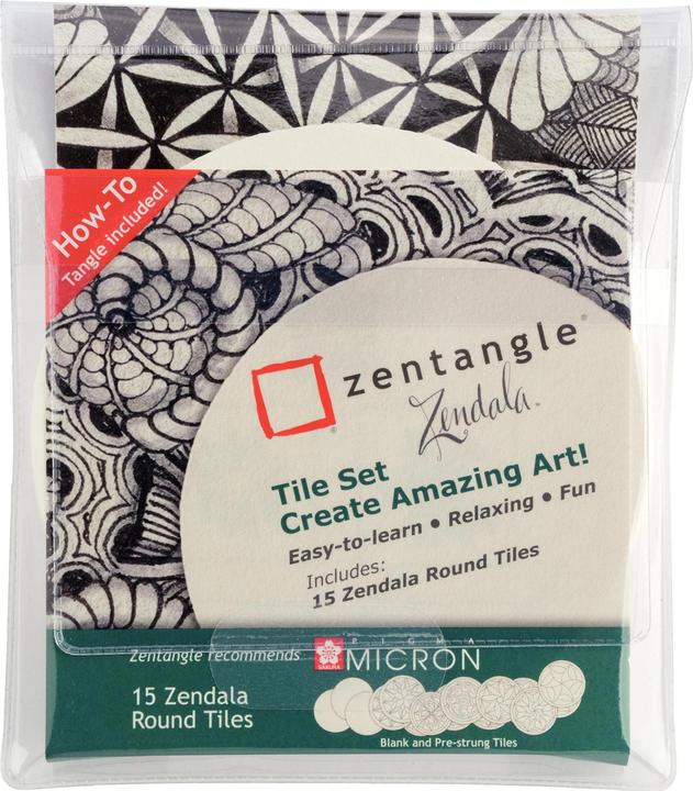 Produktbild Sakura Malkarten Zentangle Zendala 12 x 12 cm, Rund, 15 Kacheln (12 x 12 cm)