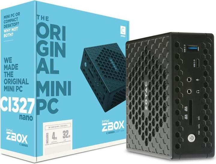 Actual product image Zotac ZBOX CI327 Nano (Intel Celeron N3450)