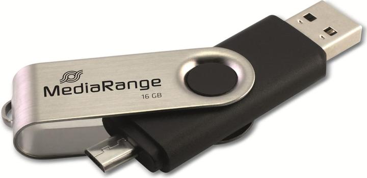 Image du produit MediaRange combo flash drive with micro USB (OTG) (16 Go, USB 2.0, USB-A, Micro USB)