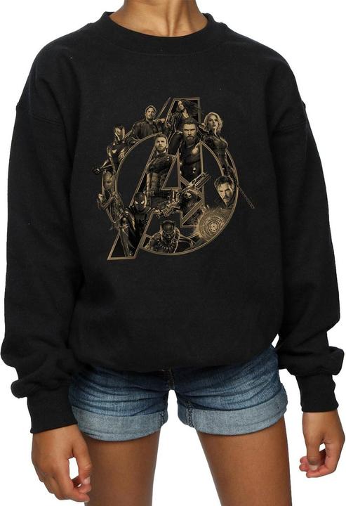 Immagine prodotto Avengers Infinity War Logo Felpa Ragazze (152, 158)