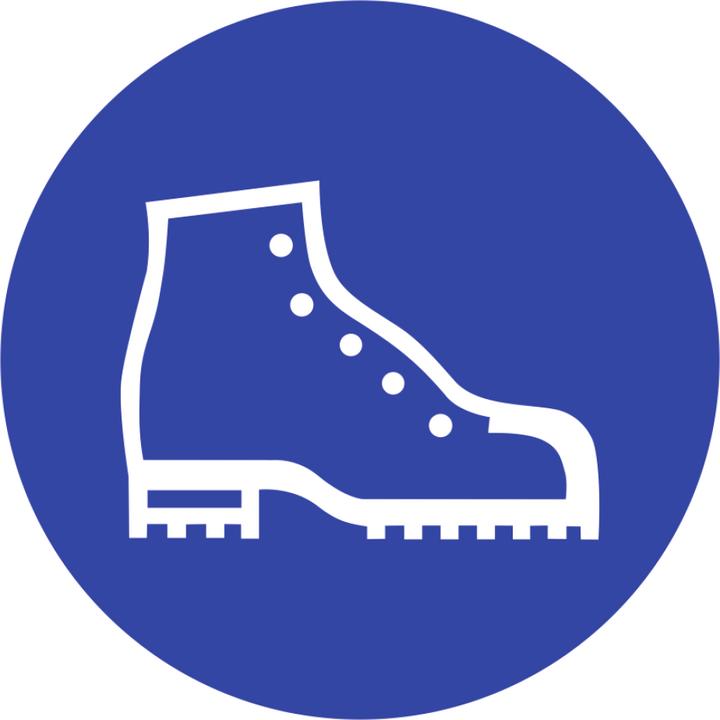 Immagine prodotto Moravia Cartello obbligatorio Usare scarpe di sicurezza Foglio, Ø 315 mm