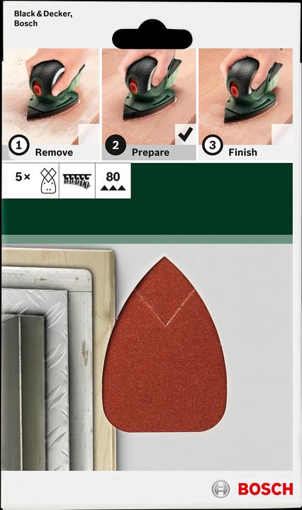 Produktbild Bosch Zubehör 5tlg. Schleifblatt-Set für Multischleifer K = 40 (40)