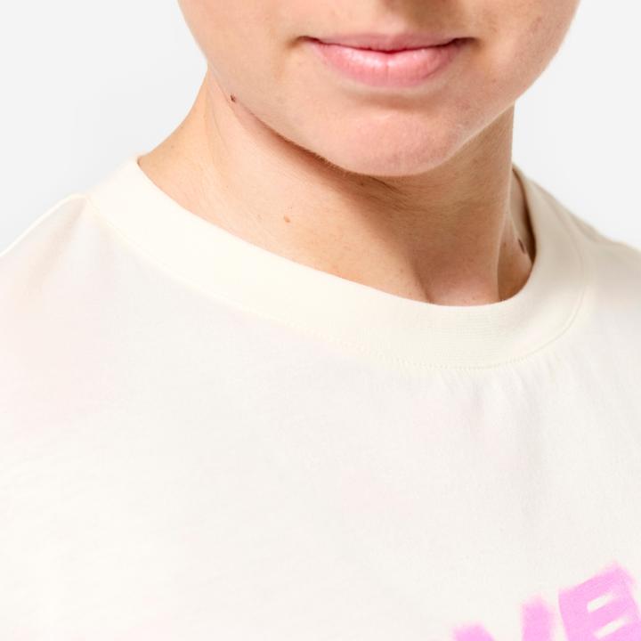 Image du produit Domyos Women's Loose Fit Weight Training Crop Top - White (M)