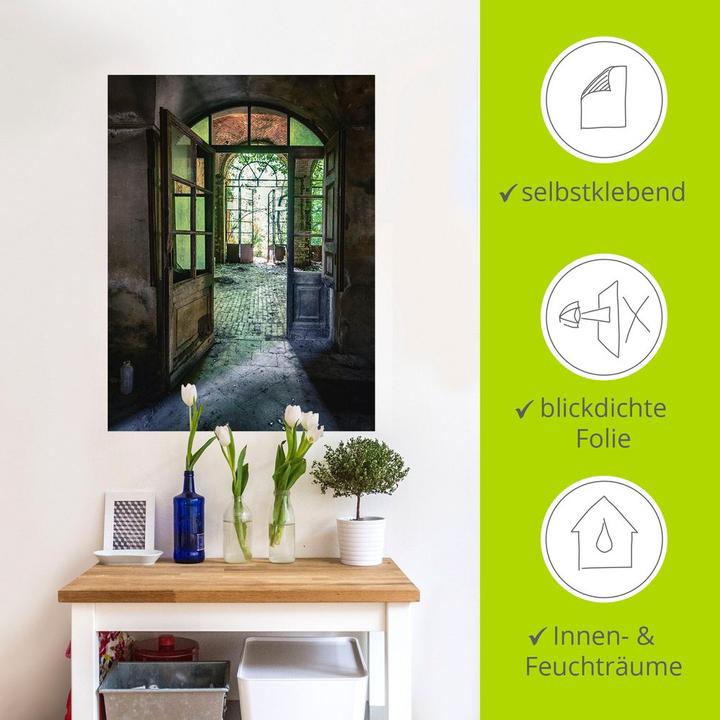 Actual product image Artland Lost Place - old door window U4CF (45 x 60 cm)