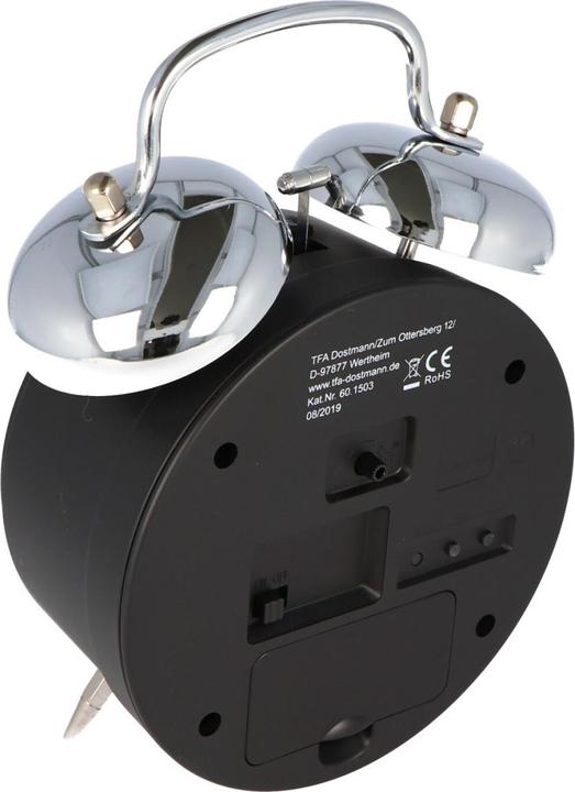 Actual product image AccuCell Alarm clock nostalgic big, the radio alarm clock with metal bell