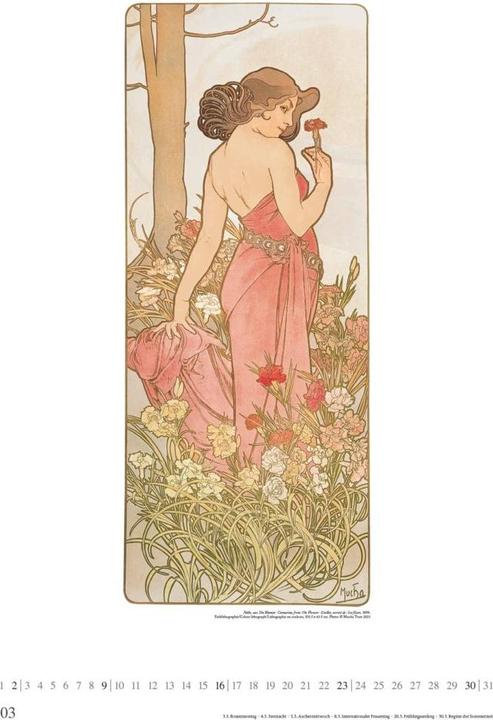 Image du produit Mucha 2025 - Calendrier artistique - Calendrier-poster - 50x70 (50 x 70 cm, Couverture rigide, Allemand)