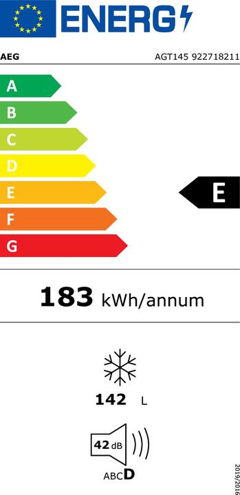 Energie-Label AEG AGT145 (Freistehend, 142 l)