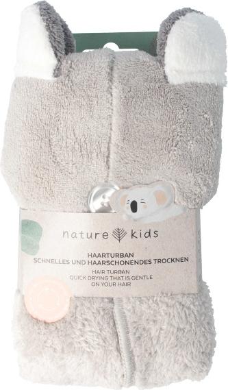 Produktbild Parsa Beauty PARSA Nature Kids Haarturban mit Koalaohren, grau Recyceltes Mikrofaser OEKO-Tex