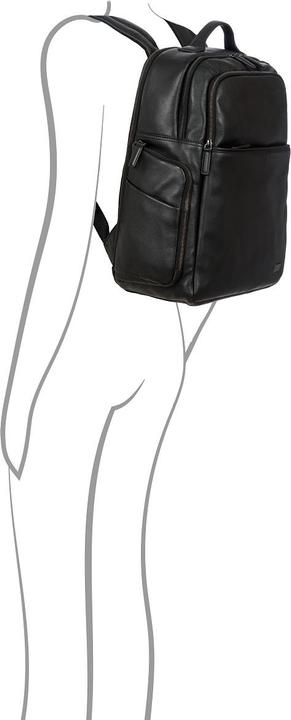 Actual product image Brics Torino backpack leather 44 cm laptop compartment (21 l)