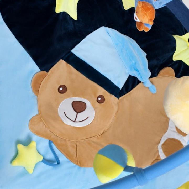 Actual product image Playto Spieldecke mit Melodie spici teddybär blau