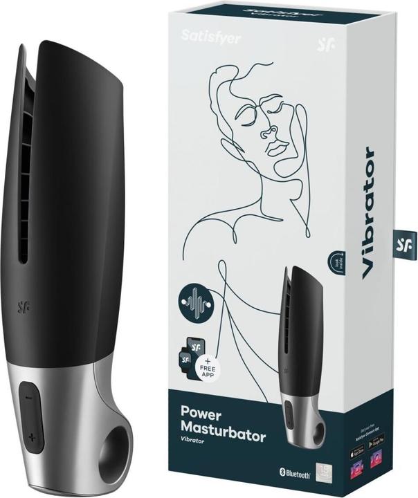 Actual product image Satisfyer Power Masturbator - Black / Silver