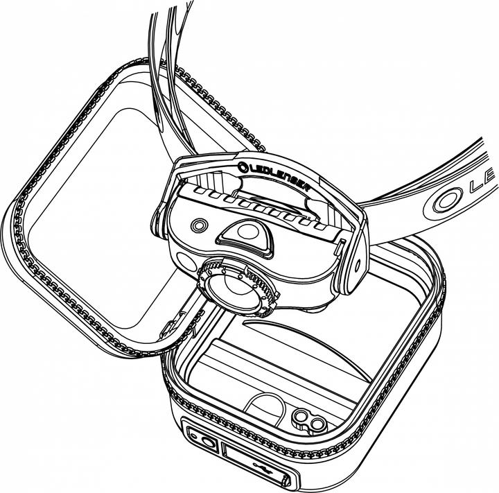 Image du produit Ledlenser Boîtier d'alimentation 502093 pour MH5/MH7/iH5R