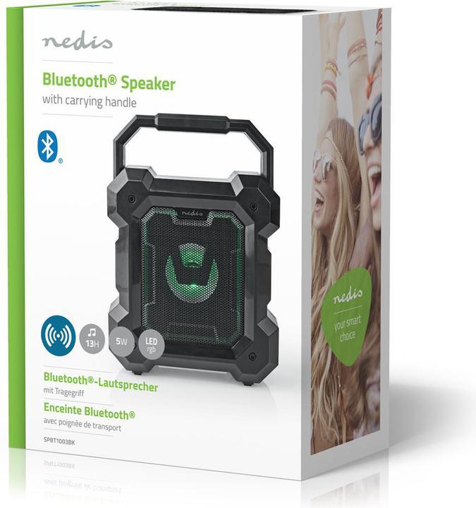 Actual product image Nedis SPBT1003BK Bluetooth Speaker (13 h, USB power delivery)