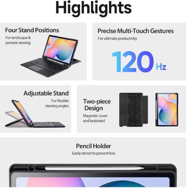 Actual product image Dux Ducis DK Series Keyboard Case (US, Galaxy Tab S6 Lite)