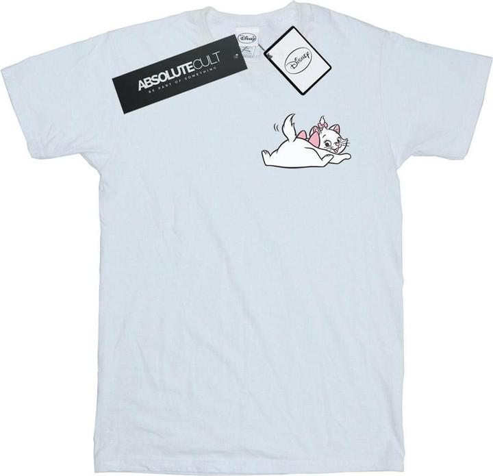 Actual product image Disney Girls Aristocats Marie Sweet Backside Breast Print Cotton T-Shirt (140, 146)