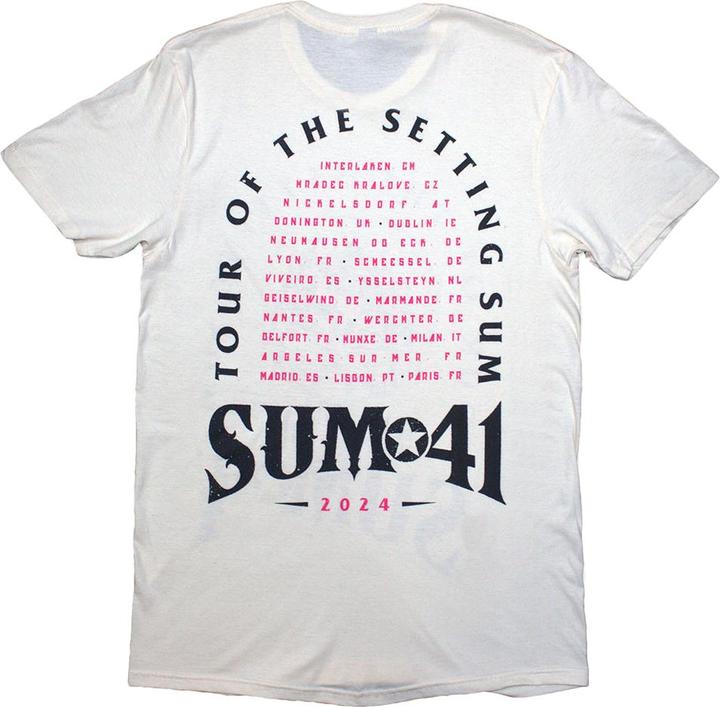 Actual product image Universal Textiles Unisex Adult Tour '24 Skull Back Print T-Shirt (XL)