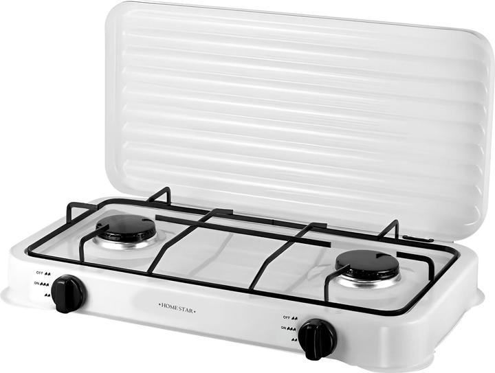 Produktbild Home Star 2-Flammen-Gaskocher mit Deckel