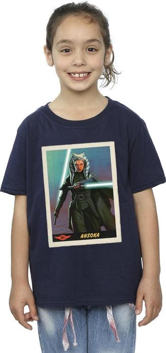 Actual product image Star Wars Girls The Mandalorian Ahsoka Cotton T-Shirt (152, 158)