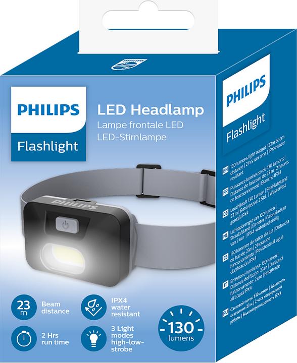 Actual product image Philips LED HEADLIGHT SFL1000H / 10 - 130 LUMENS - 3 LIGHT MODES (130 lm)