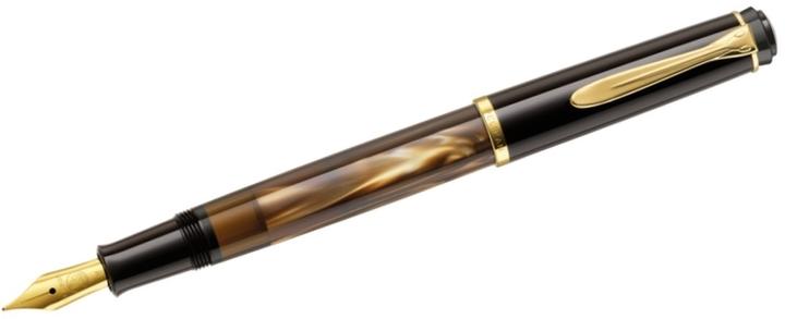 Actual product image Pelikan Fountain pen M200 Brown marble. EF case (Brown-marbled gold, 1 x)
