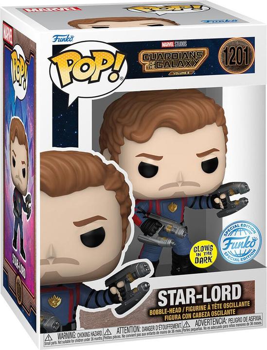 Image du produit Funko POP! Movies Marvel Les Gardiens de la Galaxie Volume 3 Star-Lord Edition Limitée Phosphorescente