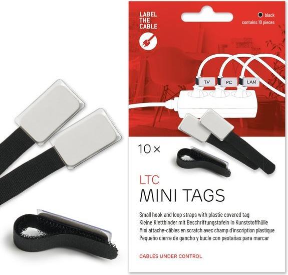Produktbild Label-the-cable kleine Klettbinder mit Etikette (Klettkabelbinder, 90 mm, 10 Stk.)