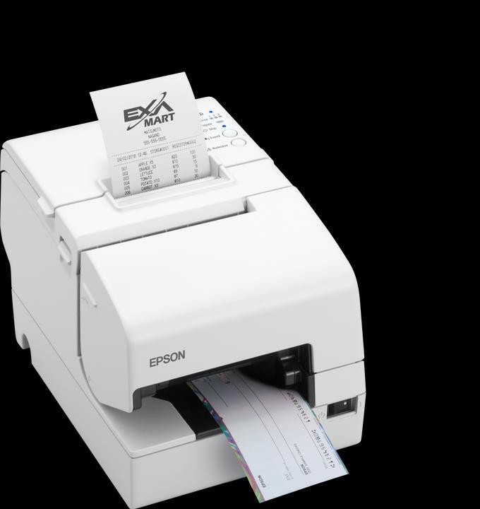 Productafbeelding Epson TM-H6000V-213P1: Serieel, MICR, Wit, PSU, EU (USB, RS-232, USB 2.0, Ethernet)