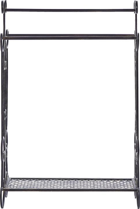 Produktbild Beliani Handtuchständer Antik Optik schwarz 60 x 90 cm freistehend 3 Arme GLADIS