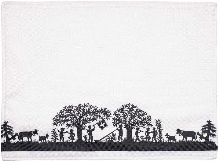 Kadastar Placemat Bergchilbi 33 cm x 45 m, Black/White (6 pcs., 33 x 45 cm)