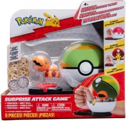 Actual product image Jazwares Pokemon Surprise Attack Game - Nest Ball, Trapinch PKW3169