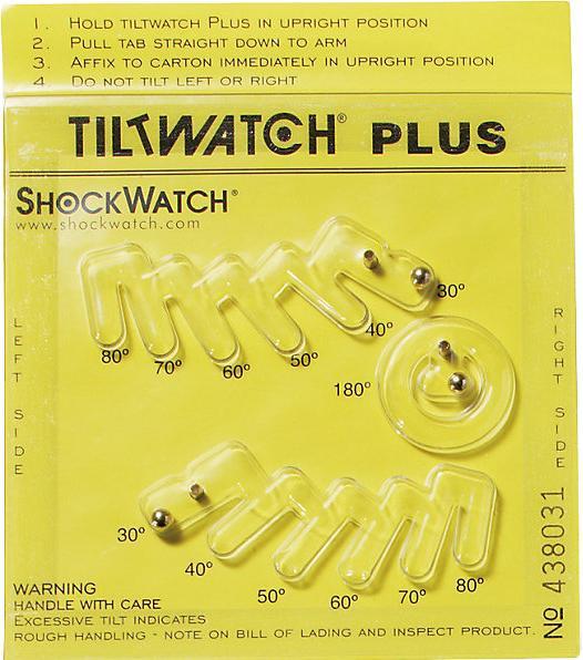 Actual product image kaiserkraft Tiltwatch® Plus Tilt Indicator (25 x)