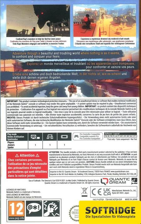 Produktbild Quantic Dreams Sea of Solitude - The Director's Cut (Switch, Multilingual)