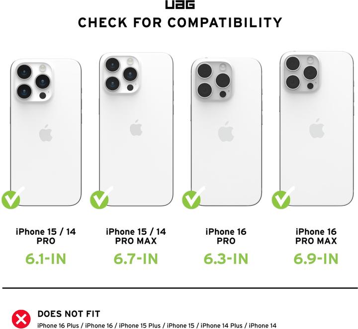 Actual product image UAG Camera lens protection (3 Piece, Apple iPhone 14 Pro, Apple iPhone 14 Pro Max, Apple iPhone 15 Pro, Apple iPhone 15 Pro Max, Apple iPhone 16 Pro, Apple iPhone 16 Pro Max)
